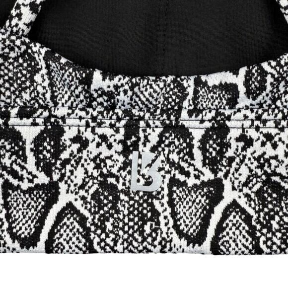 BUFFBUNNY Evolve Jacquard Sports Bra Sz XS Reptilia Print Black White - Picture 5 of 5